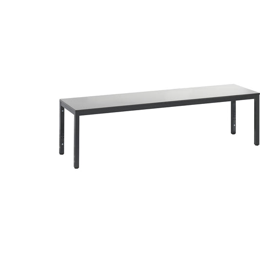 COMFORT changing room bench, HPL seat surface, length 1500 mm, silver grey.