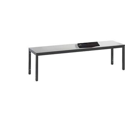 COMFORT changing room bench, HPL seat surface, length 1500 mm, silver grey.