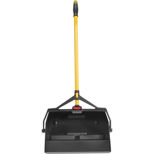 Wet/dry dustpan, HxWxD 737 x 429 x 305 mm, black/yellow.