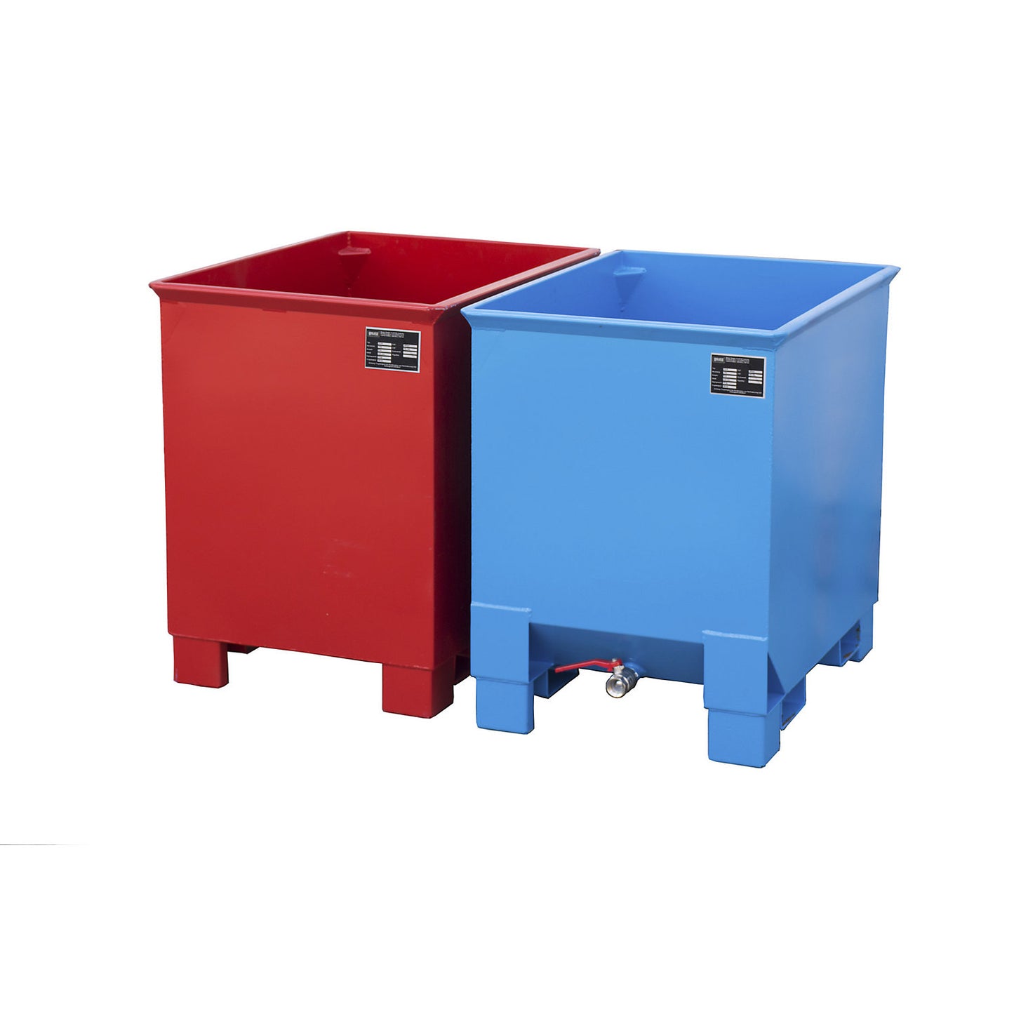Collection container for tugger trains, LxWxH 840 x 1240 x 975 mm, mouse grey.