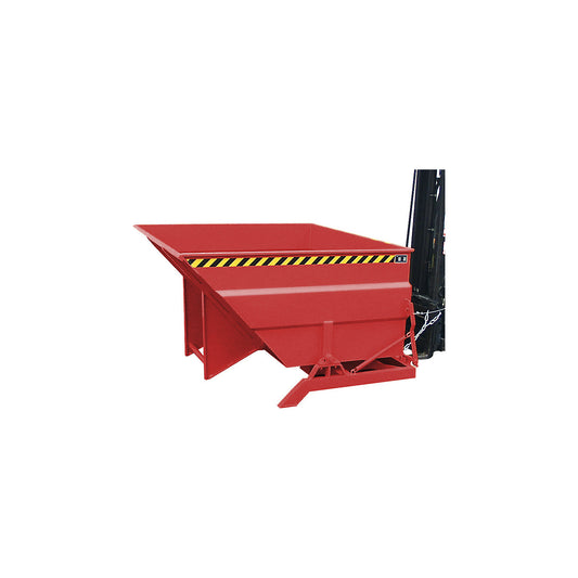 XXL tilting skip with positioning aid, capacity 2 m³, flame red.