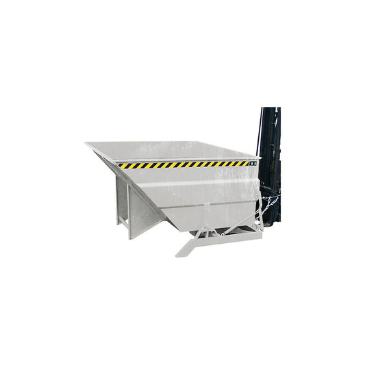 XXL tilting skip with positioning aid, capacity 2 m³, hot dip galvanised.