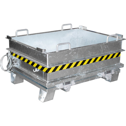 BC hinged bottom skip, capacity 0.5 m³, max. load 1000 kg, hot dip galvanised.
