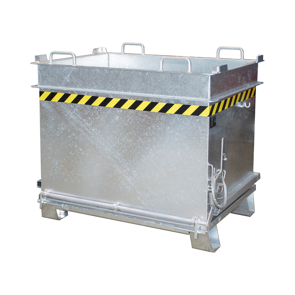 BC hinged bottom skip, capacity 1 m³, max. load 2000 kg, hot dip galvanised.