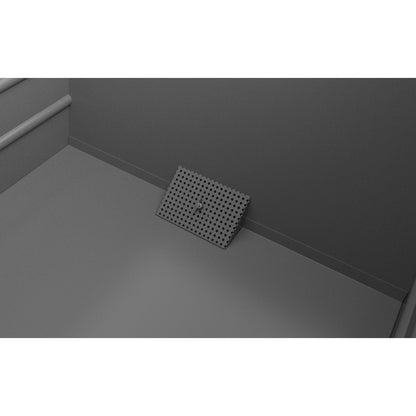 BSS stacking tilting skip for metal swarf with sieve plate insert, capacity 0.55 m³, mouse grey.