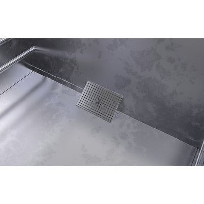 BSS stacking tilting skip for metal swarf with sieve plate insert, capacity 0.55 m³, hot dip galvanised.