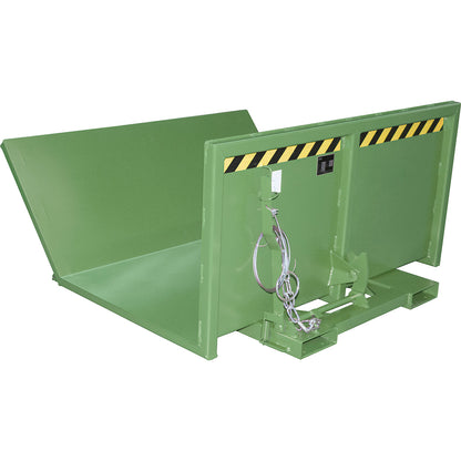 LGK long materials container, LxWxH 1440 x 1500 x 780 mm, max. load 1000 kg, reseda green.