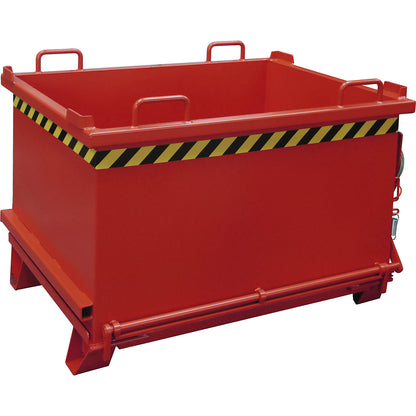 SB hinged bottom skip, capacity 0.75 m³, max. load 1500 kg, flame red.