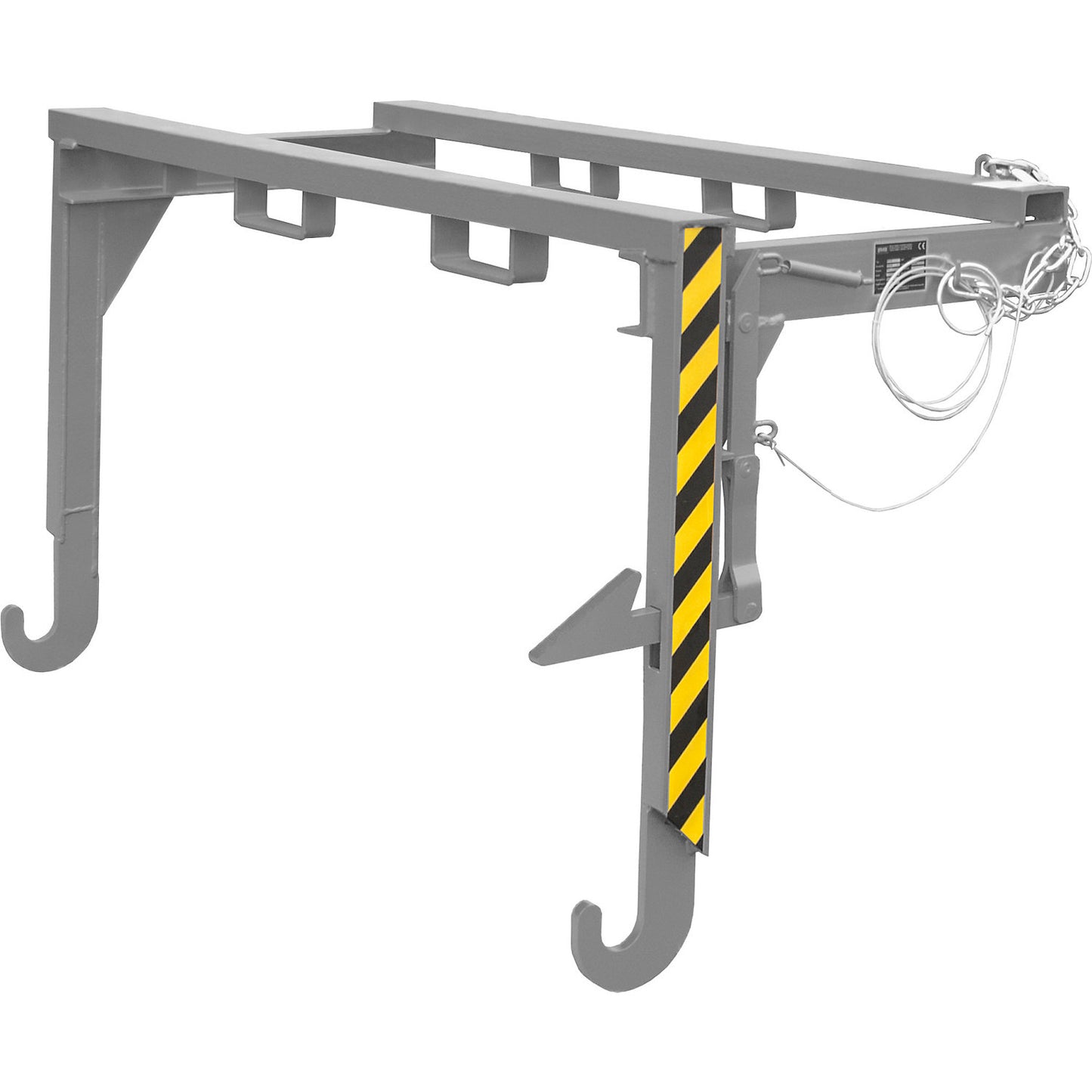 Forklift support bar for tilting skips and stacking containers, not for cranes, max. load 2000 kg, for container size 1.5 m³.