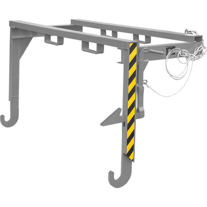 Forklift support bar for tilting skips and stacking containers, not for cranes, max. load 2000 kg, for container size 1.5 m³.
