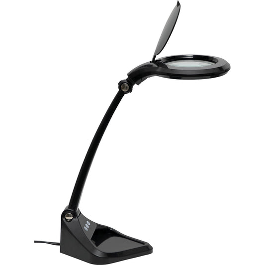 MAULiris LED magnifying lamp, dimmable, 470 lumen, 7 W, black.
