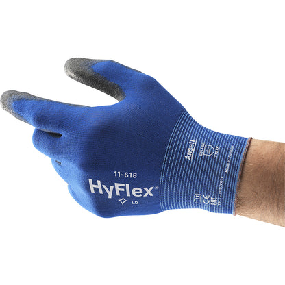 HyFlex® 11-618 work gloves, black, pack of 12 pairs, size 6.