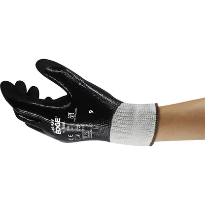 EDGE® 48-929 work gloves, black, pack of 12 pairs, size 10.
