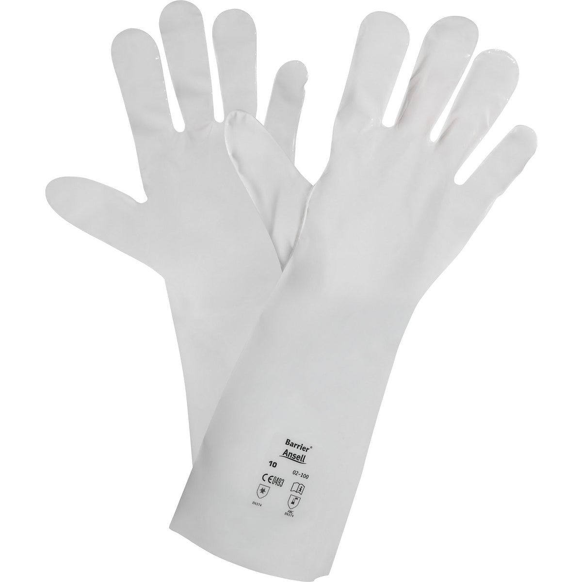 AlphaTec® 02-100 work gloves, white, pack of 12 pairs, size 6.