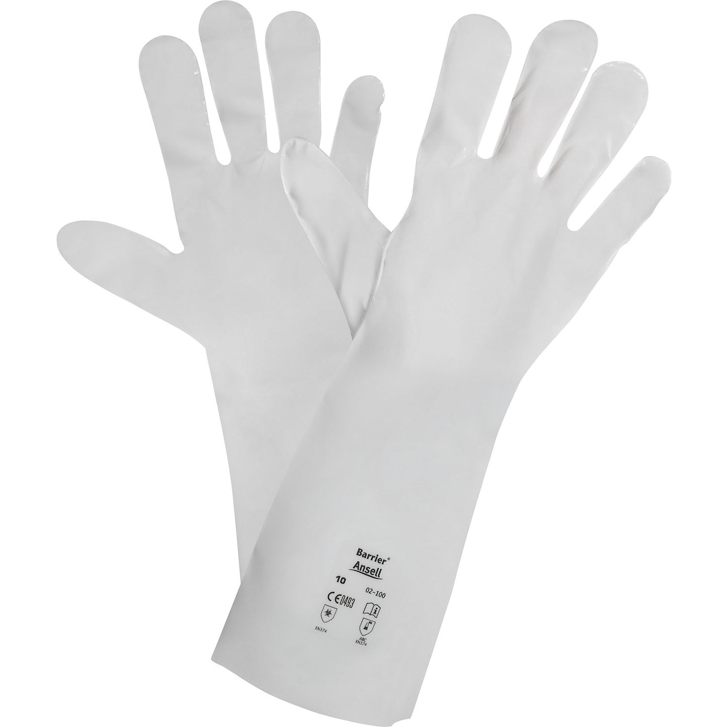AlphaTec® 02-100 work gloves, white, pack of 12 pairs, size 7.