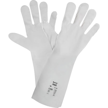 AlphaTec® 02-100 work gloves, white, pack of 12 pairs, size 10.