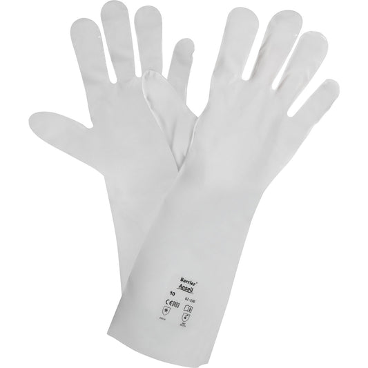 AlphaTec® 02-100 work gloves, white, pack of 12 pairs, size 10.