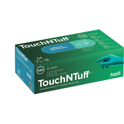 TouchNTuff® 92-600 work gloves, green, pack of 100, size 6.