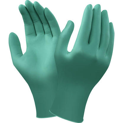 TouchNTuff® 92-600 work gloves, green, pack of 100, size 6.