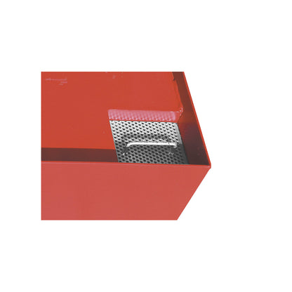 Sump tray for skip trailer, for skip trailers, sump capacity 1036 l, red.