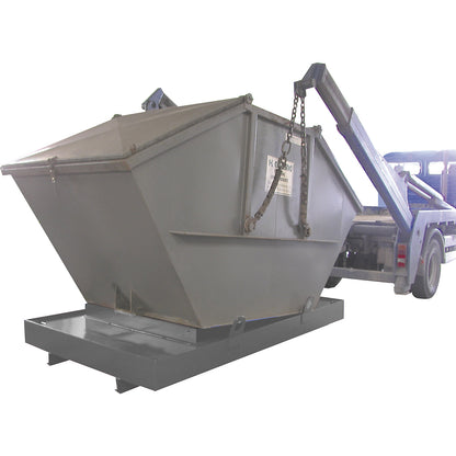 Sump tray for skip trailer, for skip trailers, sump capacity 850 l, grey.