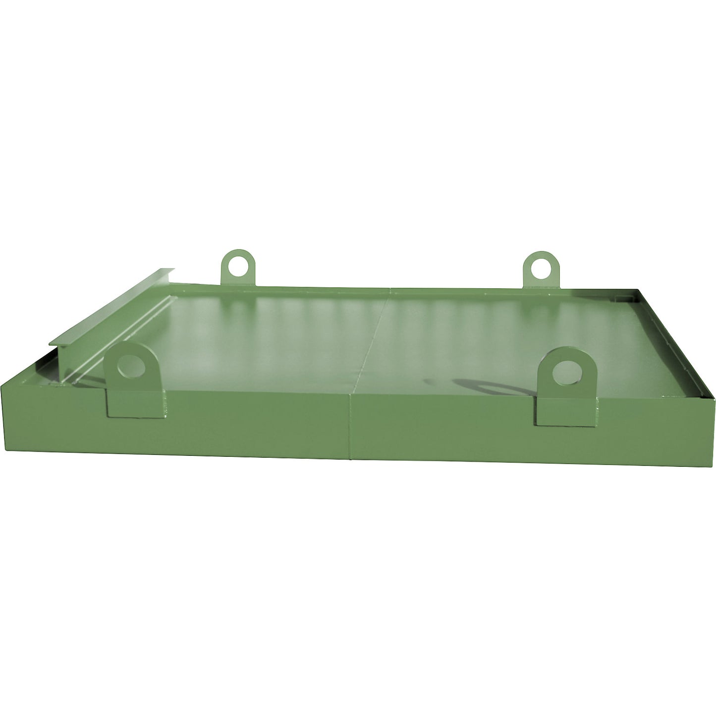 Sump tray for skip trailer, for skip trailers, sump capacity 1036 l, green.
