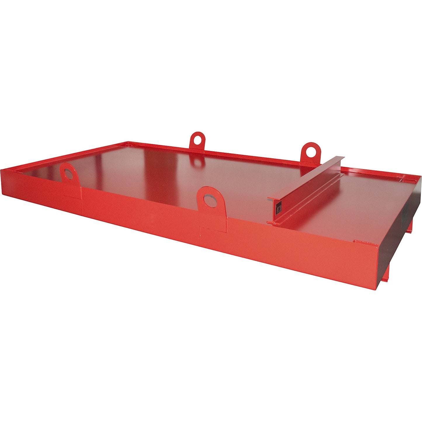 Sump tray for skip trailer, for skip trailers, sump capacity 1222 l, red.