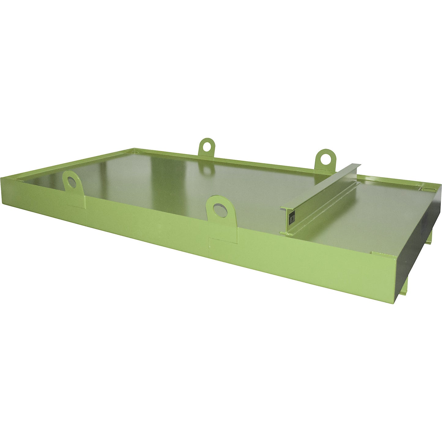 Sump tray for skip trailer, for skip trailers, sump capacity 1222 l, green.