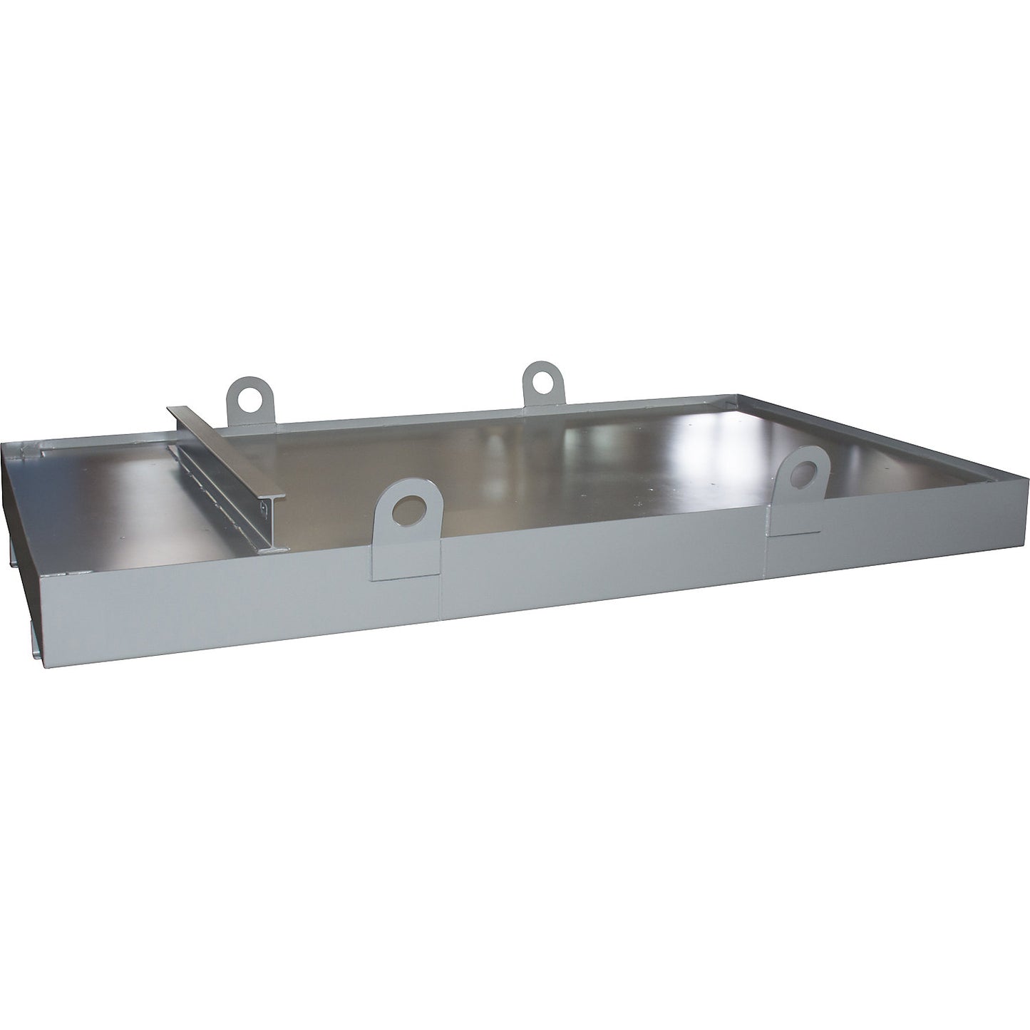Sump tray for skip trailer, for skip trailers, sump capacity 1222 l, grey.