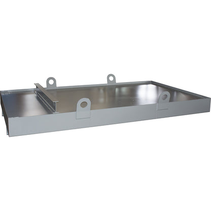 Sump tray for skip trailer, for skip trailers, sump capacity 1222 l, grey.