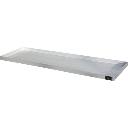 Stainless steel small container sump, with certification, 40 l, LxWxH 1850 x 600 x 60 mm.