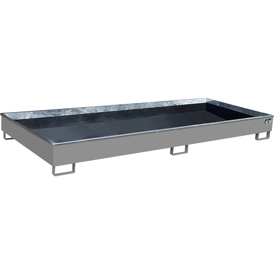 Base sump tray with PE insert, PE insert, 540 l, 3265 x 1315 x 270 mm, grey.