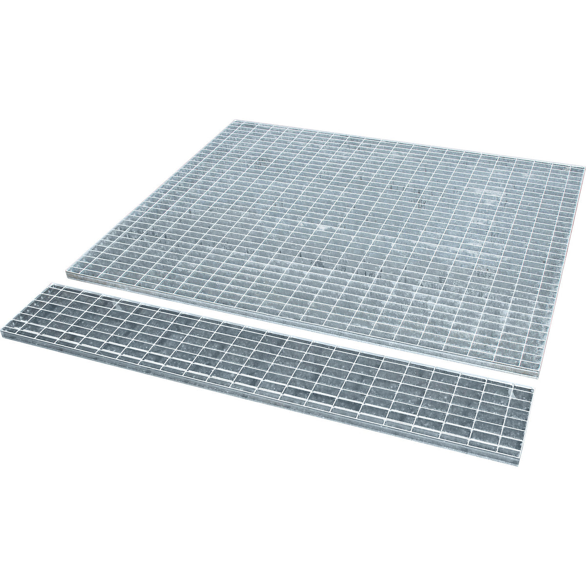 Grate, for sump trays for tank containers, zinc plated, LxWxH 1460 x 1460 x 620 mm.