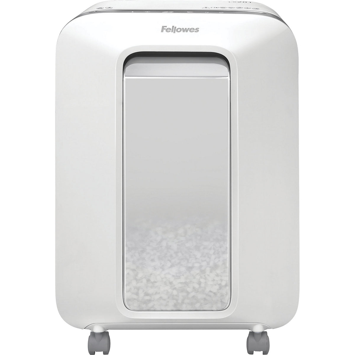 LX201 document shredder, particles 2 x 12 mm, 11 sheets, white.