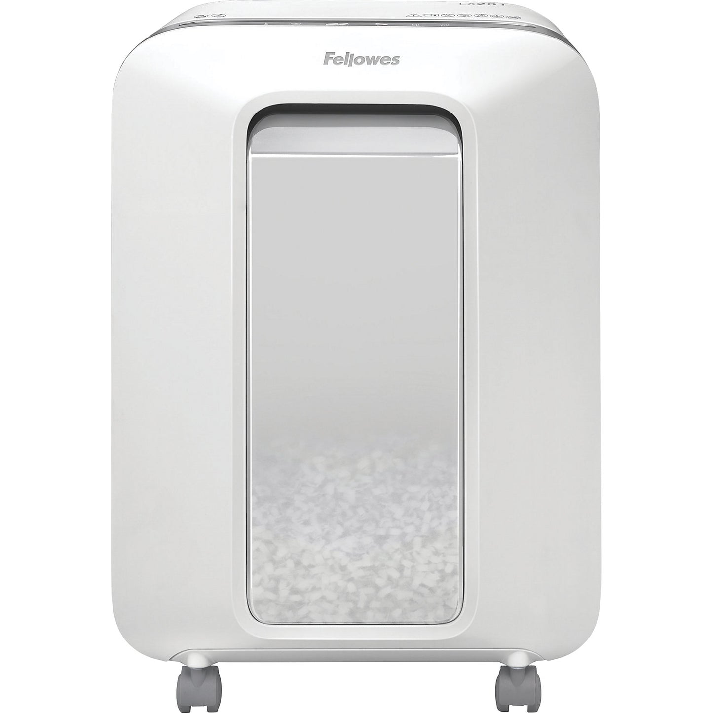 LX201 document shredder, particles 2 x 12 mm, 11 sheets, white.