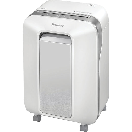 LX201 document shredder, particles 2 x 12 mm, 11 sheets, white.