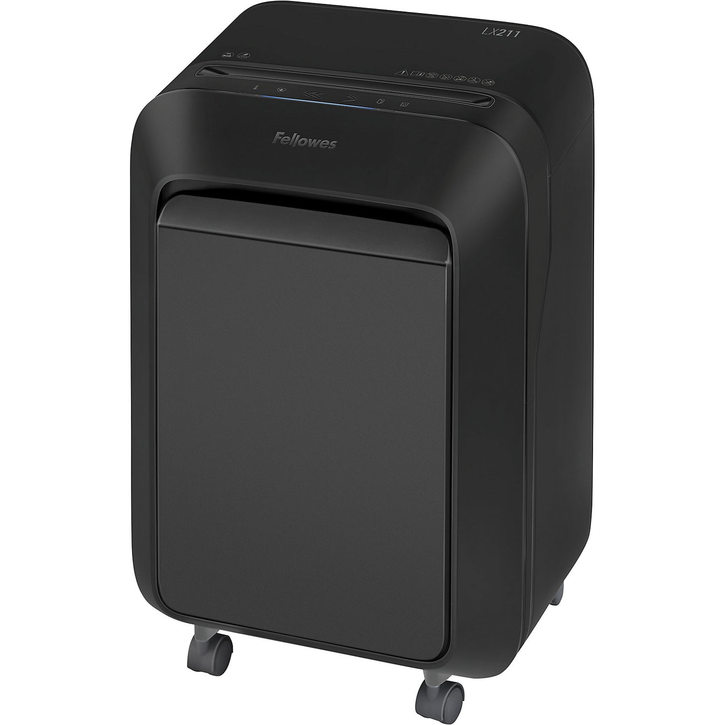 LX211 document shredder, particles 2 x 12 mm, 14 sheets, black.