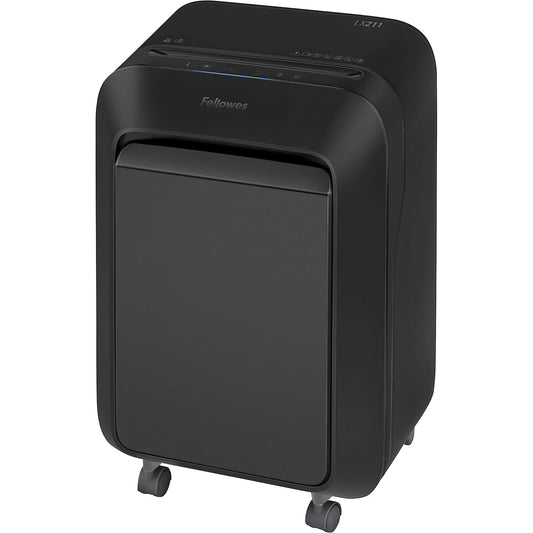 LX211 document shredder, particles 2 x 12 mm, 14 sheets, black.