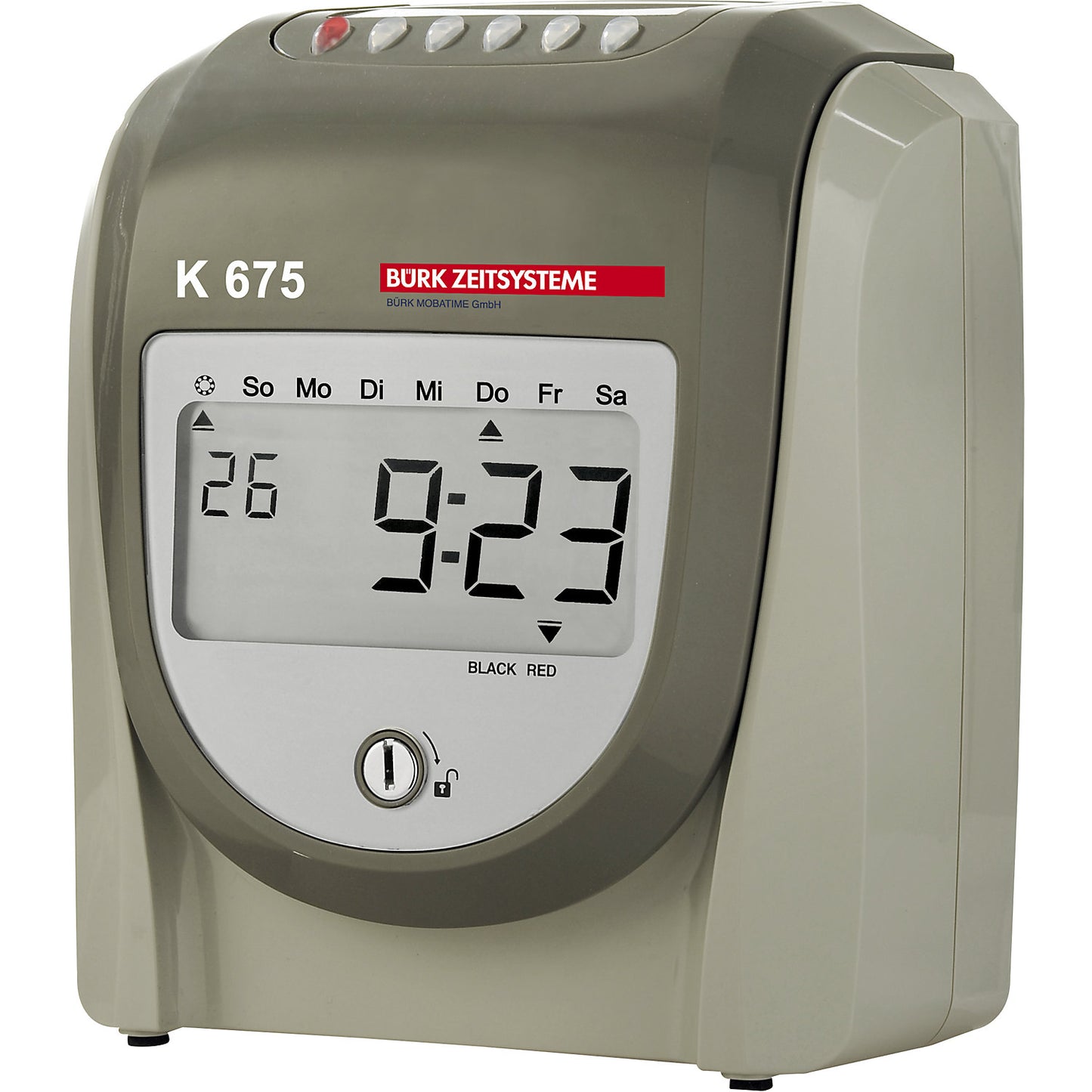 K 675 time and attendance recording device, for up to 100 people, HxWxD 225 x 190 x 105 mm.