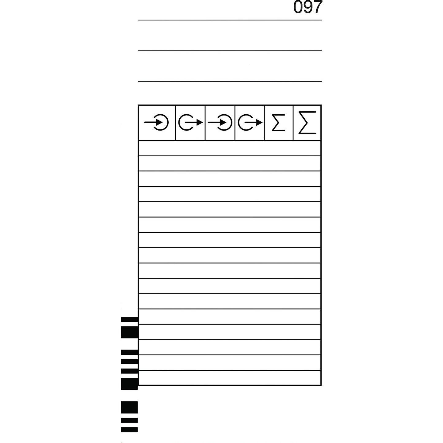 Punch cards, for K 675, pack of 200, HxW 184 x 86 mm.