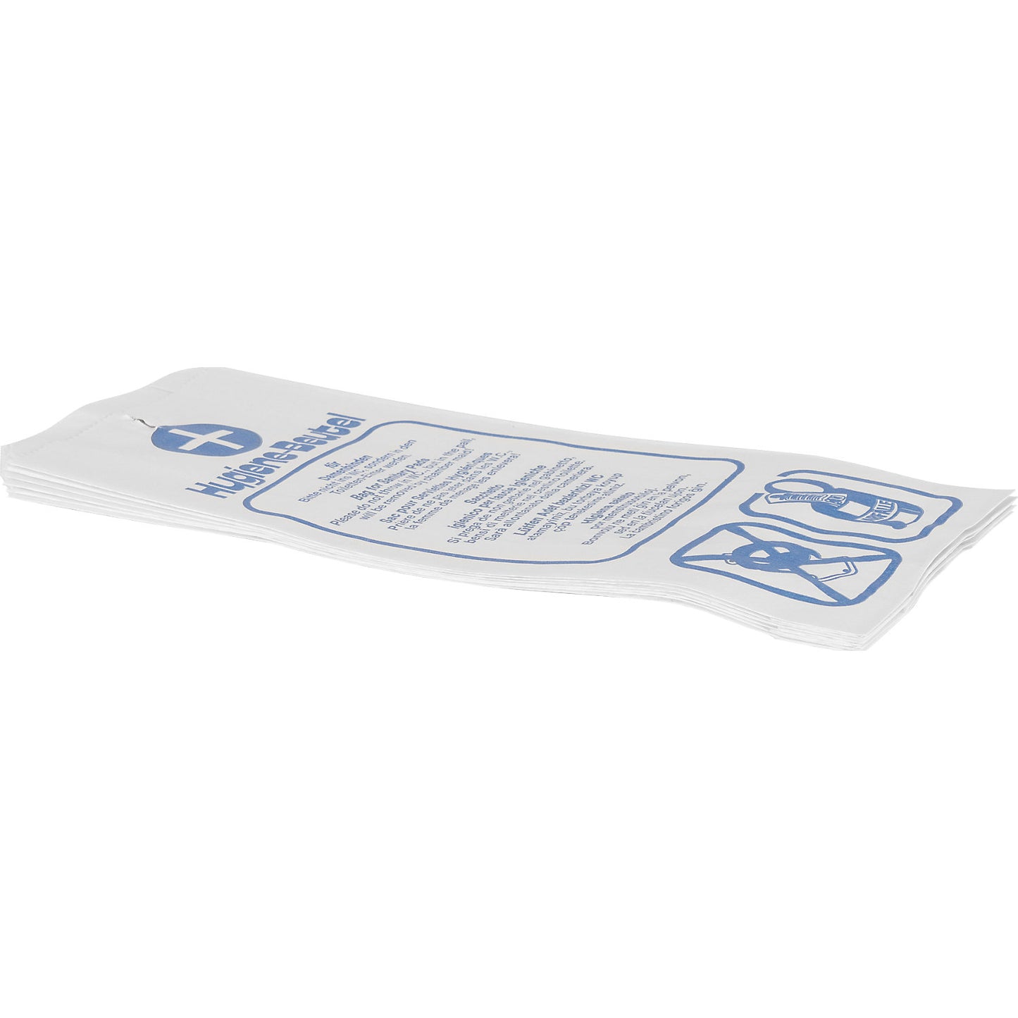 Hygienic paper bag, HxW 290 x 108 mm, pack of 1000.