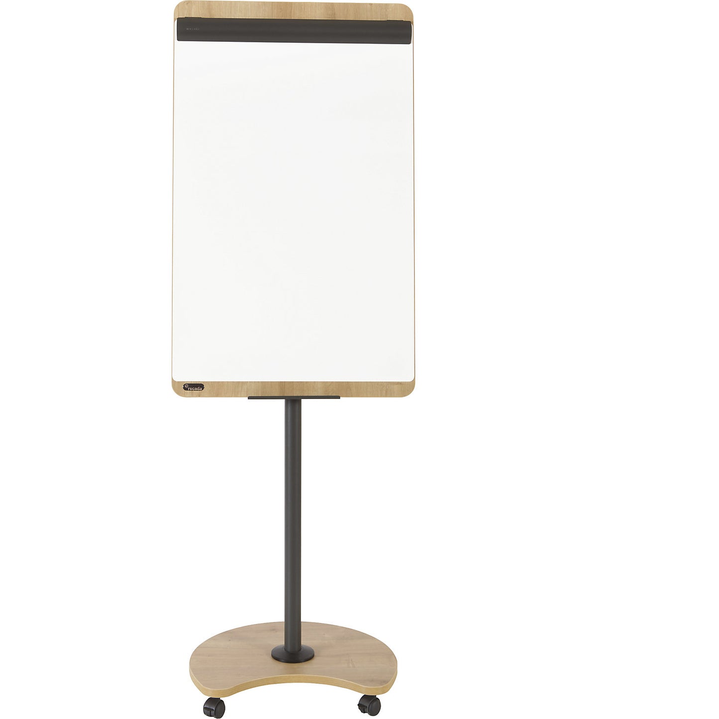 NATURAL flip-chart, mobile, HxWxD 2000 x 690 x 620 mm, frame with wood finish, with castors.