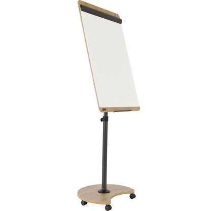 NATURAL multi-purpose flip-chart, mobile, HxWxD 2000 x 690 x 620 mm, frame with wood finish, with castors.