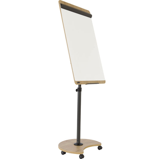 NATURAL multi-purpose flip-chart, mobile, HxWxD 2000 x 690 x 620 mm, frame with wood finish, with castors.