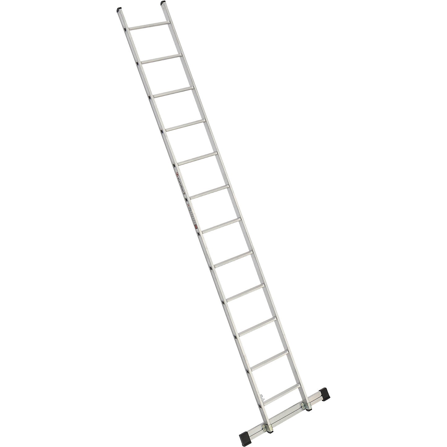 Lean to rung ladder, width 410 mm, 12 rungs with beam.