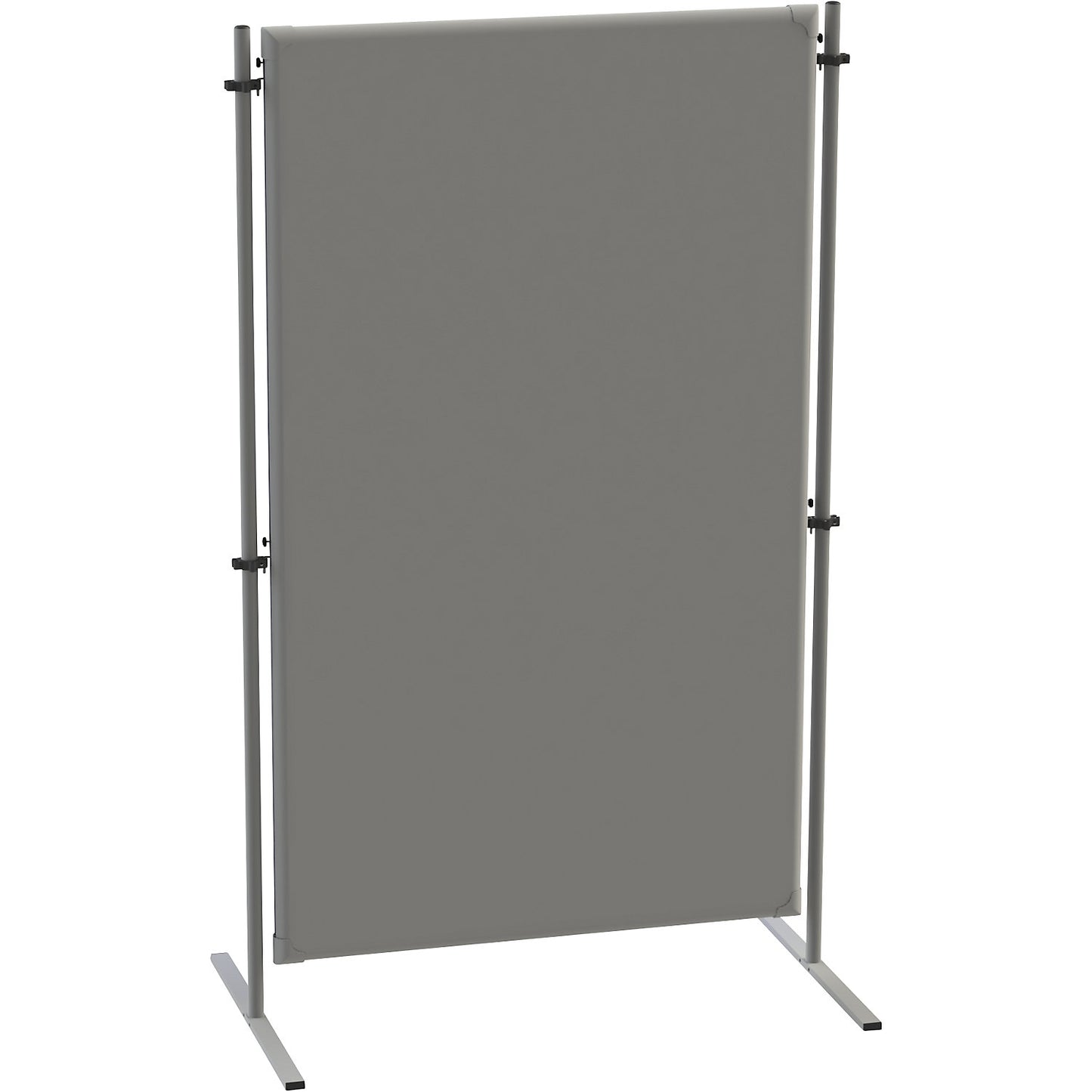 Acoustic partition, fabric, standard unit, WxD 1000 x 650 mm, grey.