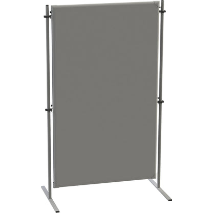 Acoustic partition, fabric, standard unit, WxD 1000 x 650 mm, grey.