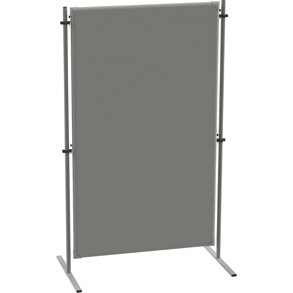 Acoustic partition, fabric, standard unit, WxD 1000 x 650 mm, grey.