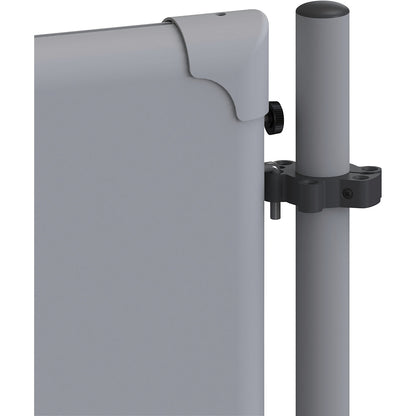 Acoustic partition, fabric, standard unit, WxD 1000 x 650 mm, grey.