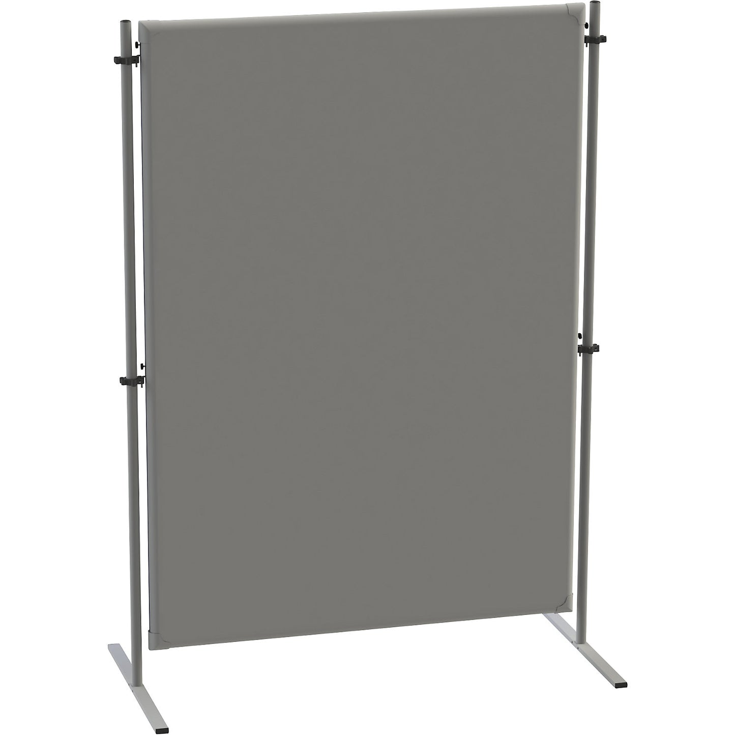 Acoustic partition, fabric, standard unit, WxD 1200 x 650 mm, grey.